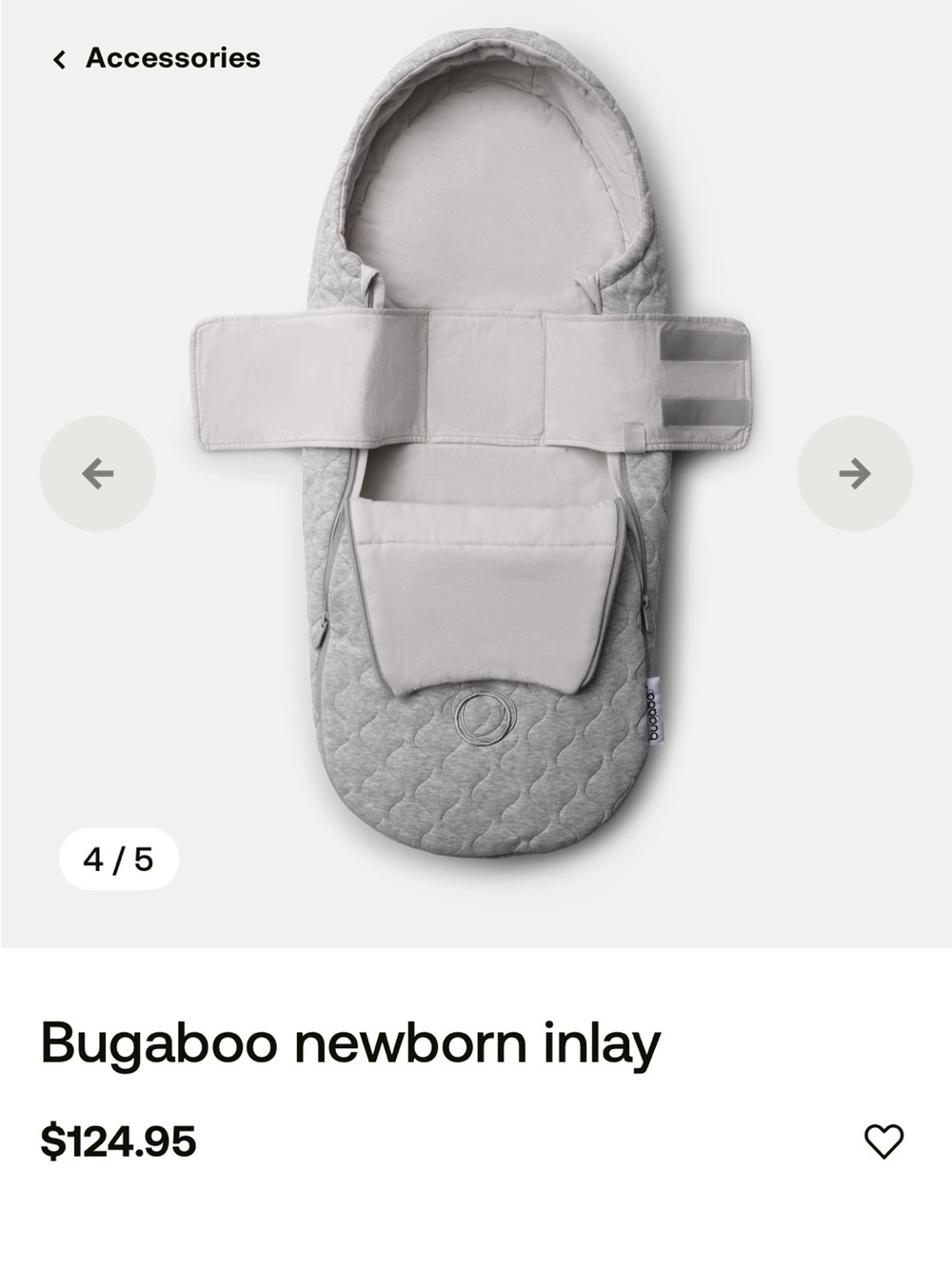 Bugaboo Newborn Inlay - Light Gray